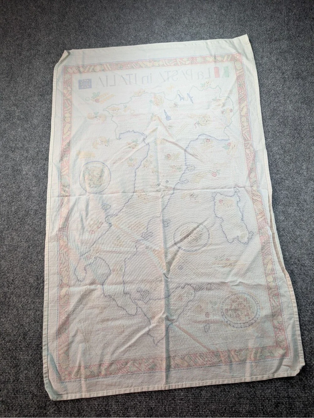 Vintage La Pasta in Italia 22x34 Tea Towel Dish Towel Tapestry Wall Art